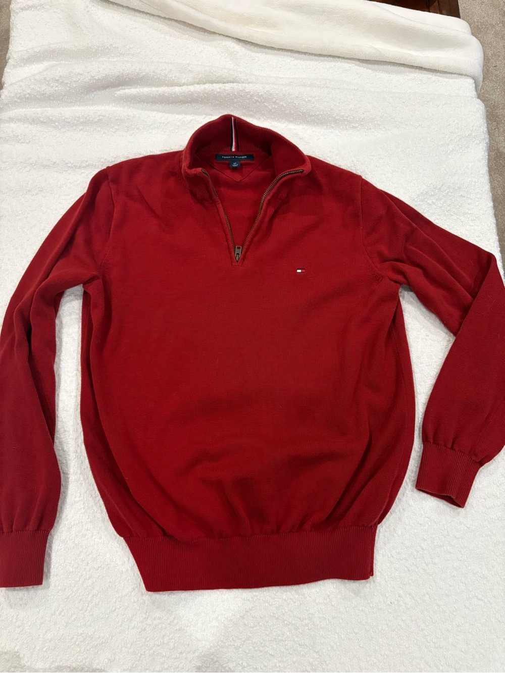Tommy Hilfiger Quarter Zip Mock Neck Sweater Men's Size Small